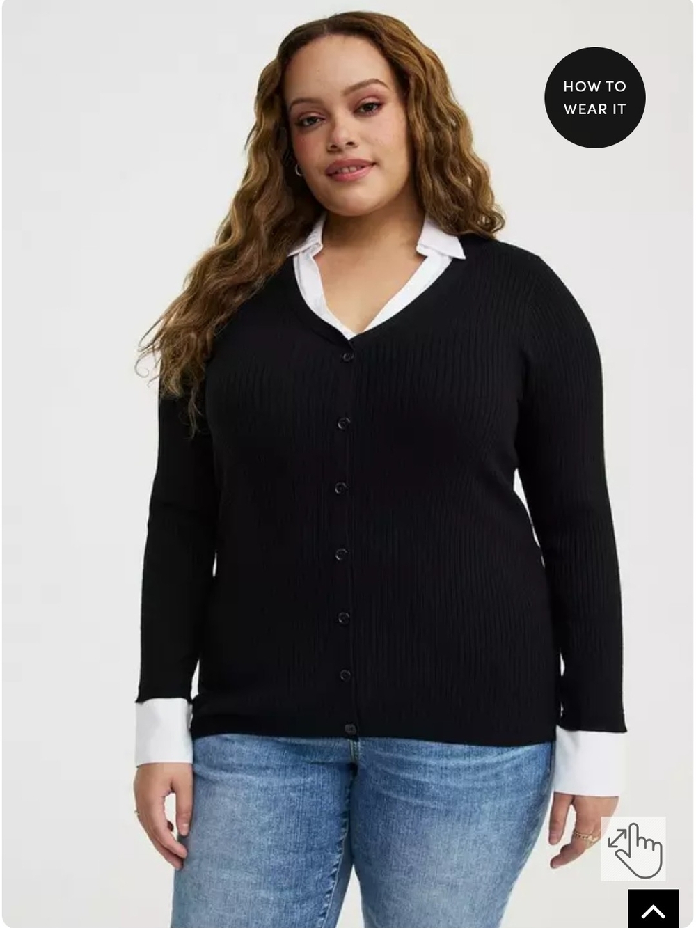 Torrid NWOT Fitted Collared 2fer Pullover Sweater $79.90 Retail